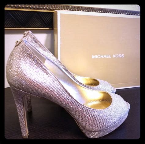 Michael Kors Erika Glitter Platform Pumps, Size 8 